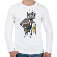 PRINTFASHION Amerikai focista - Férfi hosszú ujjú póló - Fehér férfi póló