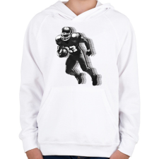 PRINTFASHION Amerikai focista - Gyerek kapucnis pulóver - Fehér gyerek pulóver, kardigán