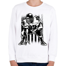 PRINTFASHION Amerikai focista - Gyerek pulóver - Fehér