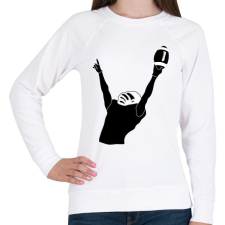 PRINTFASHION Amerikai focista - Női pulóver - Fehér női pulóver, kardigán