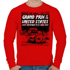 PRINTFASHION Amerikai Grand Prix - Férfi pulóver - Piros