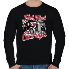 PRINTFASHION Amerikai Hot Rod Garázs - Férfi pulóver - Fekete férfi pulóver, kardigán