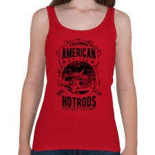 PRINTFASHION Amerikai Hotrods - Női atléta - Cseresznyepiros női trikó