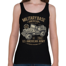 PRINTFASHION Amerikai katonai jeep - Női atléta - Fekete