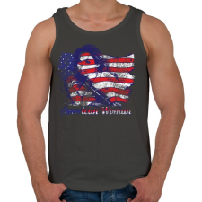 PRINTFASHION Amerikai lány - Férfi atléta - Sötétszürke atléta, trikó