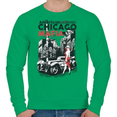 PRINTFASHION Amerikai Maffia - Férfi pulóver - Zöld