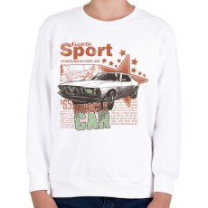 PRINTFASHION Amerikai retro sportautó - Gyerek pulóver - Fehér