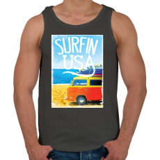 PRINTFASHION Amerikai szörfös - Férfi atléta - Sötétszürke