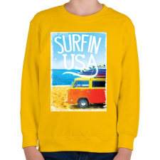PRINTFASHION Amerikai szörfös - Gyerek pulóver - Sárga gyerek pulóver, kardigán