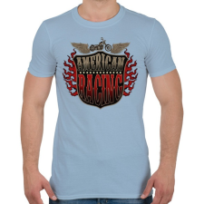 PRINTFASHION Amerikai verseny - Férfi póló - Világoskék férfi póló