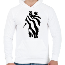 PRINTFASHION Amerikai zászló - Férfi kapucnis pulóver - Fehér férfi pulóver, kardigán