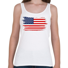 PRINTFASHION Amerikai zászló - Női atléta - Fehér