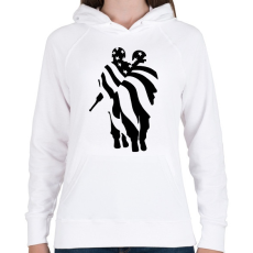 PRINTFASHION Amerikai zászló - Női kapucnis pulóver - Fehér