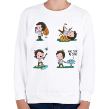 PRINTFASHION Ami sok, az sok! - Gyerek pulóver - Fehér gyerek pulóver, kardigán