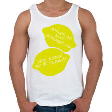 PRINTFASHION Amikor az élet citromot ad! - Férfi atléta - Fehér atléta, trikó