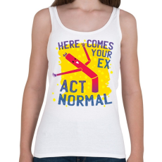 PRINTFASHION Amikor az exemet meglátom - Női atléta - Fehér