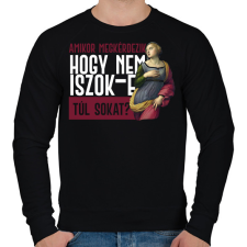 PRINTFASHION Amikor megkérdezik - fehér - Férfi pulóver - Fekete férfi pulóver, kardigán