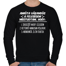 PRINTFASHION Amióta várandós a feleségem - Férfi pulóver - Fekete férfi pulóver, kardigán