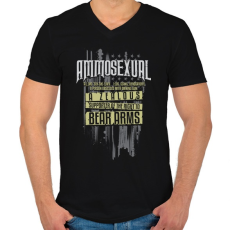 PRINTFASHION Ammo - Férfi V-nyakú póló - Fekete