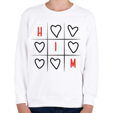 PRINTFASHION Amőba - Him - Gyerek pulóver - Fehér