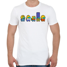 PRINTFASHION Among Simpsons - Férfi póló - Fehér férfi póló