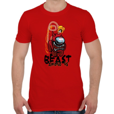 PRINTFASHION Among us beast among us 2  - Férfi póló - Piros férfi póló