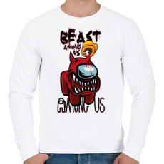 PRINTFASHION Among us beast among us - Férfi pulóver - Fehér