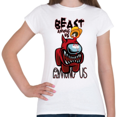 PRINTFASHION Among us beast among us - Női póló - Fehér