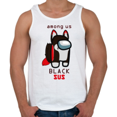 PRINTFASHION Among us Black sus 2 - Férfi atléta - Fehér