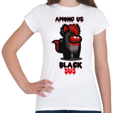 PRINTFASHION Among us Black sus - Női póló - Fehér női póló