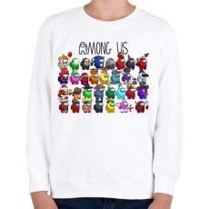 PRINTFASHION Among US Caracters - Gyerek pulóver - Fehér
