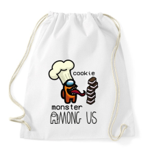 PRINTFASHION Among us - Cookie monster - Sportzsák, Tornazsák - Fehér tornazsák