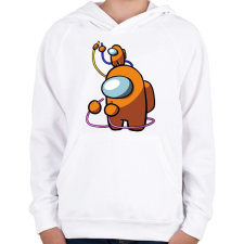 PRINTFASHION Among us: Crewmate - Gyerek kapucnis pulóver - Fehér gyerek pulóver, kardigán