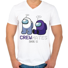 PRINTFASHION Among us crewmates 3 - Férfi V-nyakú póló - Fehér férfi póló