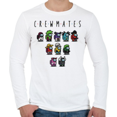 PRINTFASHION Among us - crewmates bonus - Férfi hosszú ujjú póló - Fehér