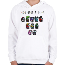 PRINTFASHION Among us - crewmates bonus - Gyerek kapucnis pulóver - Fehér