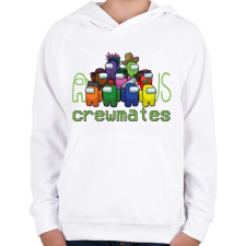 PRINTFASHION Among us Crewmates - Gyerek kapucnis pulóver - Fehér gyerek pulóver, kardigán
