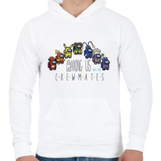 PRINTFASHION Among us - crewmates next gen - Férfi kapucnis pulóver - Fehér