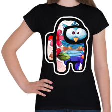 PRINTFASHION Among Us - Cuki Bagoly - Női póló - Fekete női póló