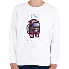 PRINTFASHION Among us D.VA 2 premium skin set - Gyerek pulóver - Fehér