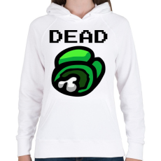 PRINTFASHION Among us - Dead! - Női kapucnis pulóver - Fehér