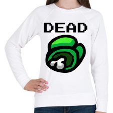 PRINTFASHION Among us - Dead! - Női pulóver - Fehér női pulóver, kardigán