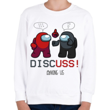 PRINTFASHION Among us - Discuss ! - Gyerek pulóver - Fehér gyerek pulóver, kardigán