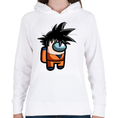 PRINTFASHION Among us - Dragonball - Női kapucnis pulóver - Fehér