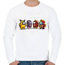 PRINTFASHION Among us Elite crewmates set - Férfi pulóver - Fehér
