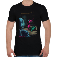 PRINTFASHION Among us fan art - fekete alaphoz  - Férfi póló - Fekete