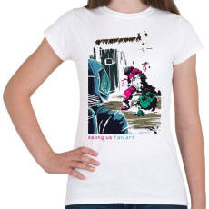 PRINTFASHION Among us fan art - fekete alaphoz  - Női póló - Fehér