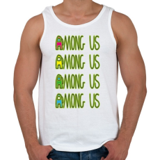 PRINTFASHION Among us felirat  - Férfi atléta - Fehér