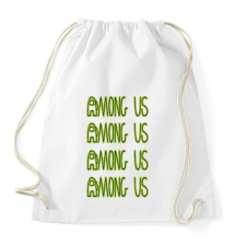 PRINTFASHION Among us felirat - Sportzsák, Tornazsák - Fehér tornazsák
