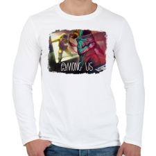PRINTFASHION Among Us - Férfi hosszú ujjú póló - Fehér férfi póló